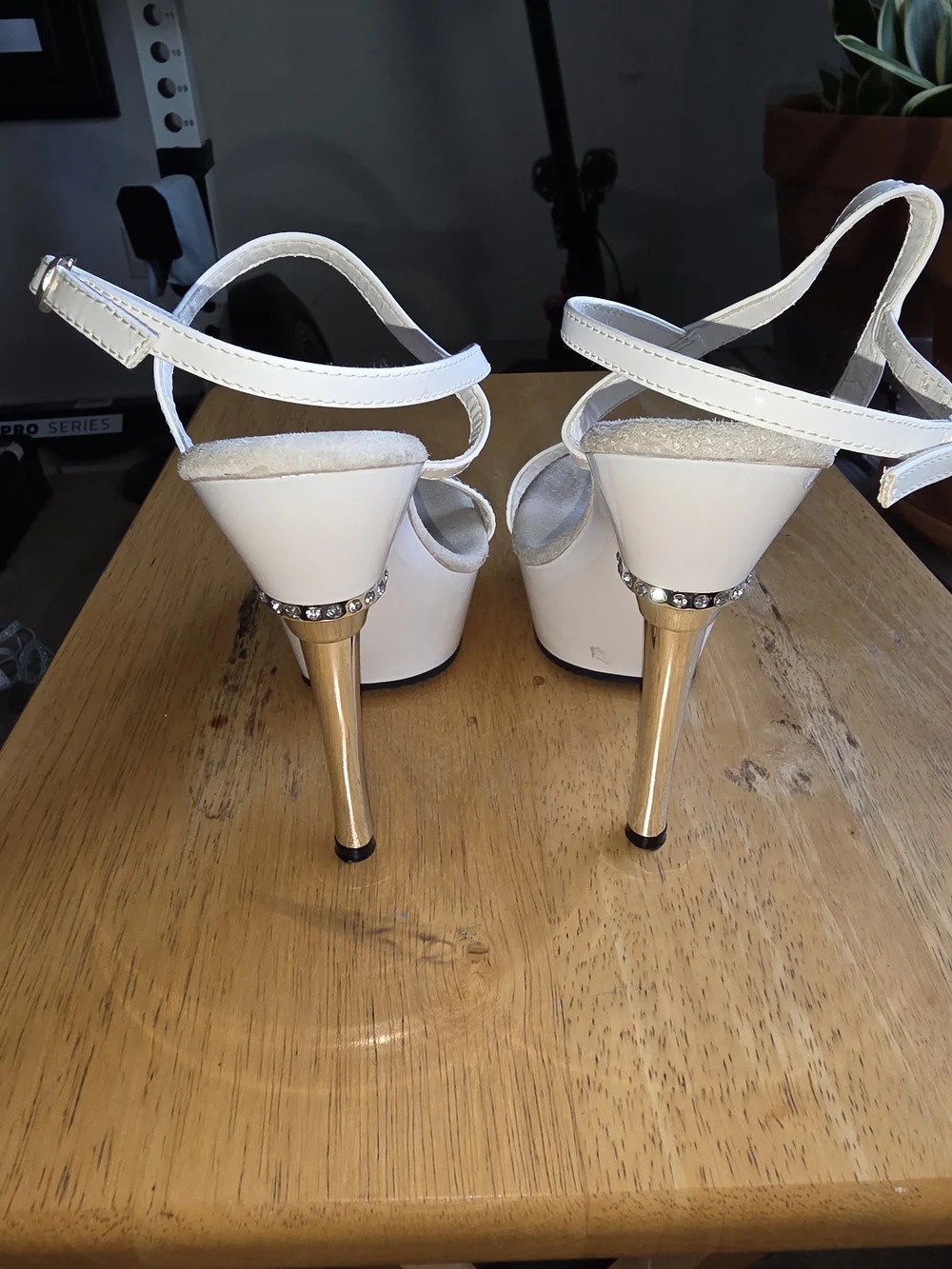Pleaser Platform Heels with Rhinestone Accents